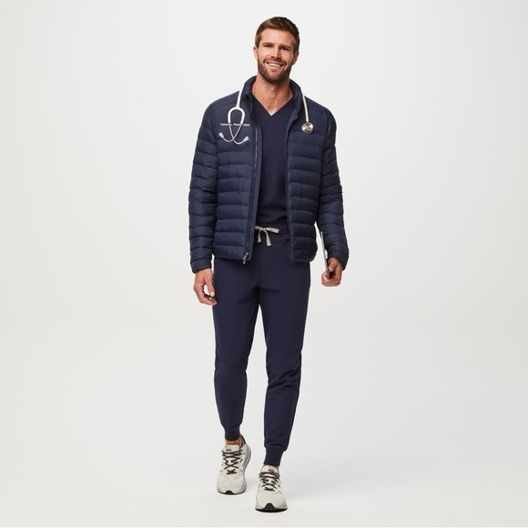 FIGS Tansen Jogger Scrub Pants Navy 5 Pockets Slim Fit Stretch Anti-Wrinkle Sz S - Picture 2 of 11